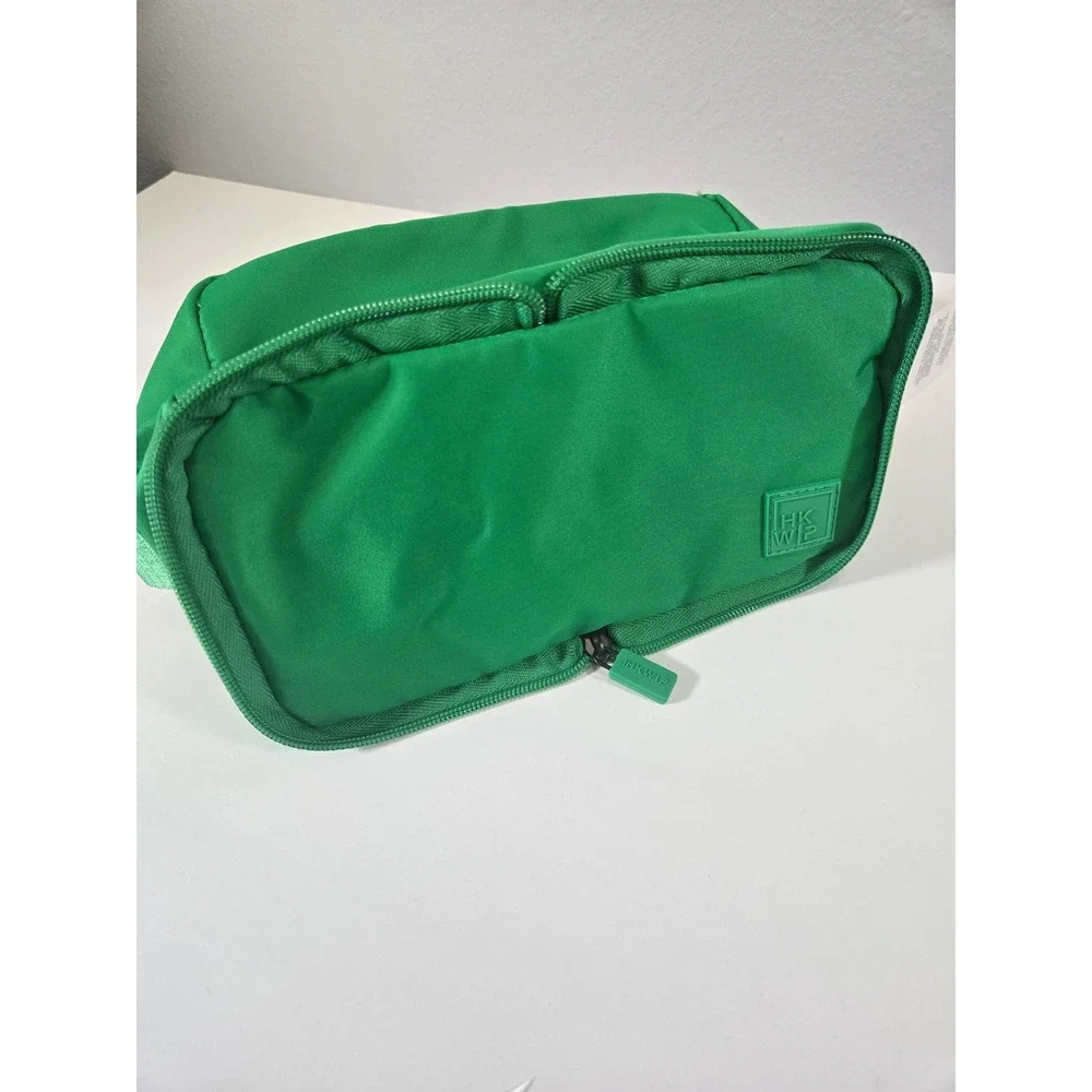 IHKWIP‎ Green Neon Orange Packable Pouch Travel Makeup Toiletry Bag OS